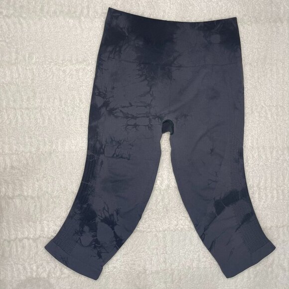 Lululemon Flow and Go Cropped Leggings 8 Seamless High Rise Gray Compression - Picture 2 of 5